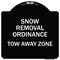 Signmission Snow Emergency Route Tow Away Zone W/ Graphic Heavy-Gauge Aluminum Sign, 18" x 18", BW-1818-22887 A-DES-BW-1818-22887 - alternate 1